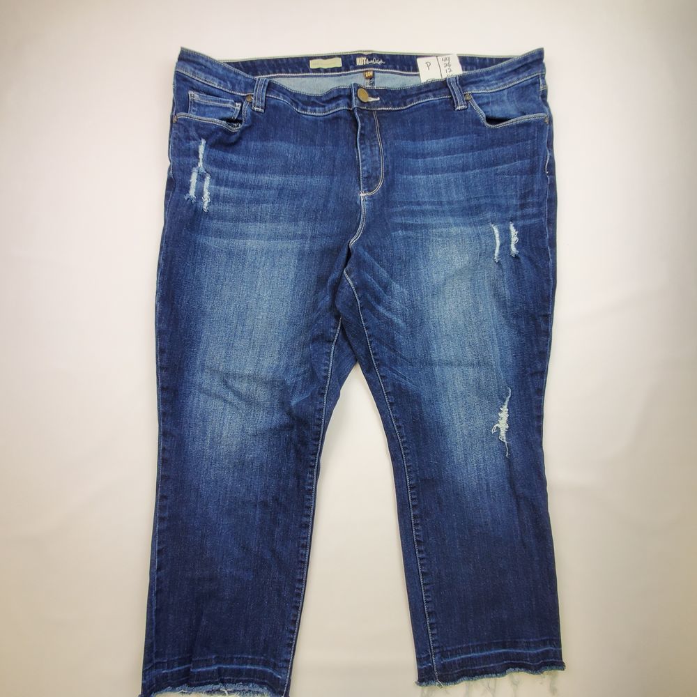 KUT FROM THE KLOTH REESE ANKLE STRAIGHT LEG JEANS
